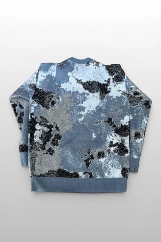 Zara Zara Jacquard Knitted Jumper - Blue - M