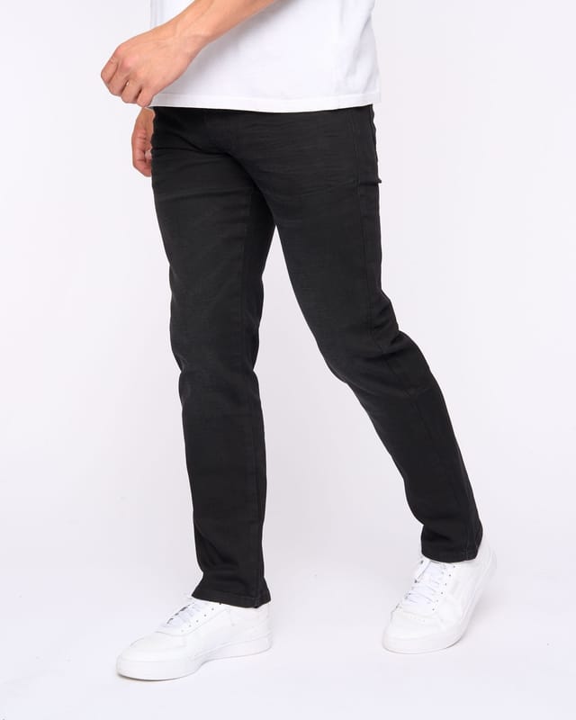 Bewley&Ritch Bewley&Ritch Newbury Men's Straight-Fit Stretch Jeans in Black - 3