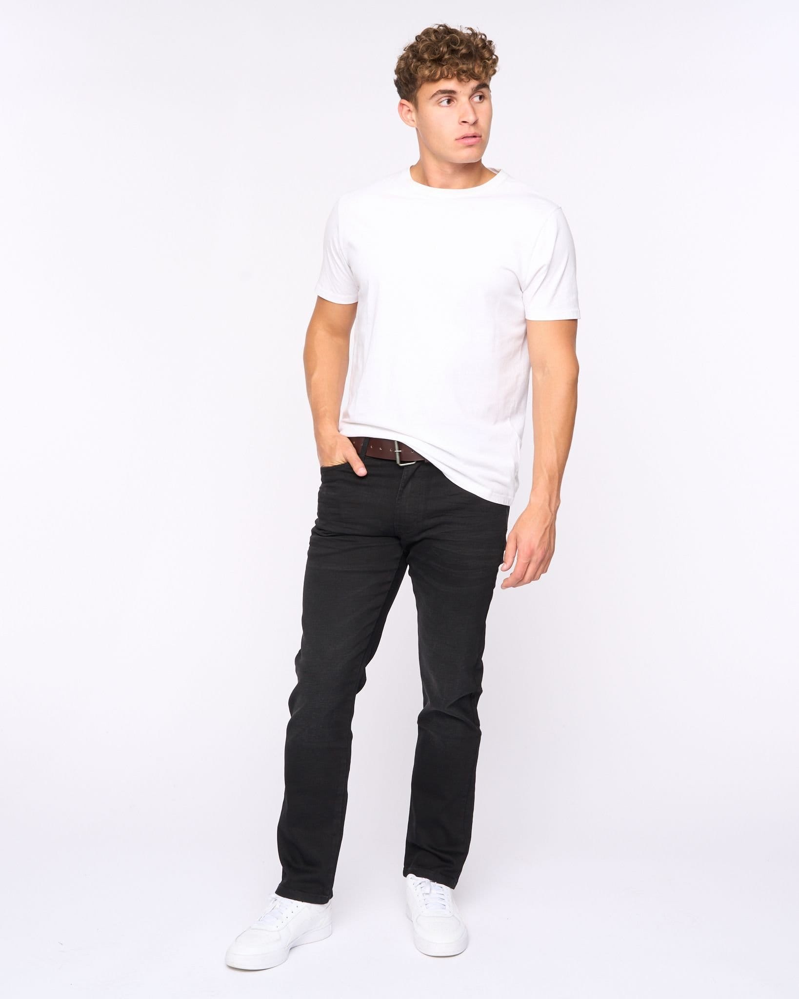 Bewley&Ritch Bewley&Ritch Newbury Men's Straight-Fit Stretch Jeans in Black - 4