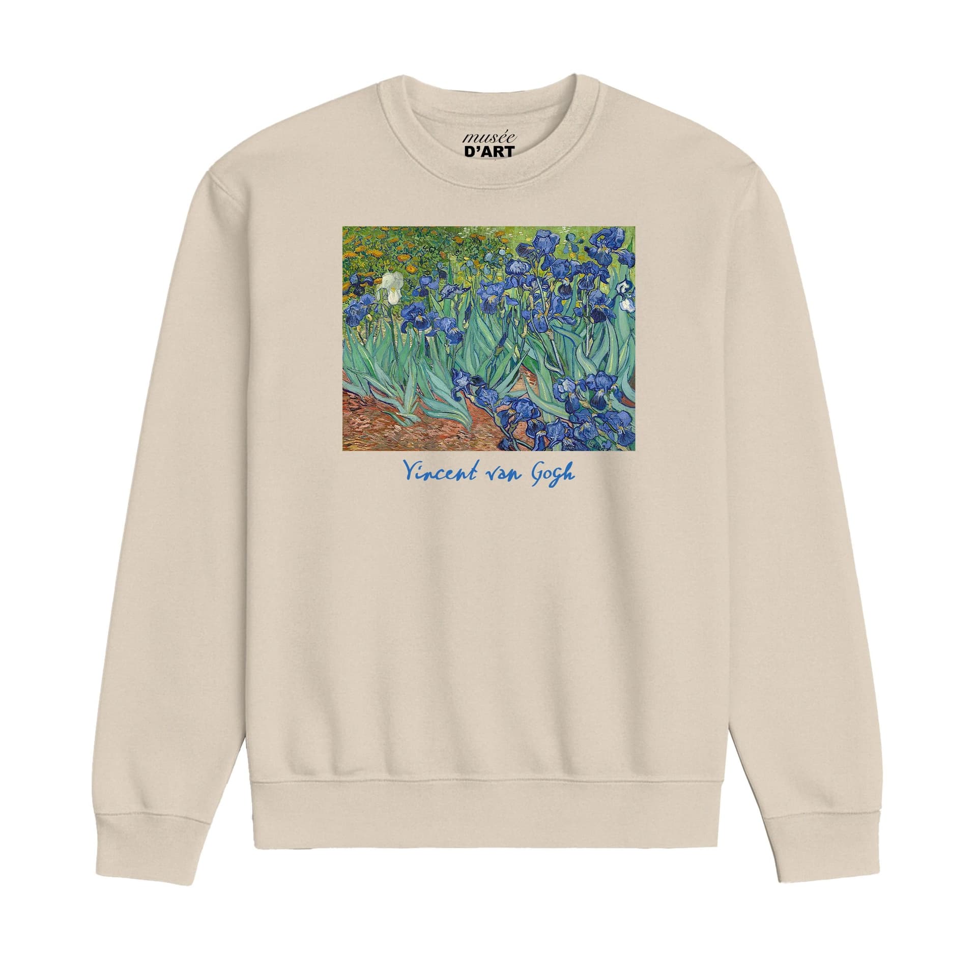 Musee DArt Musee D'Art Men's Vincent Van Gogh - Irises Sweatshirt in Ecru