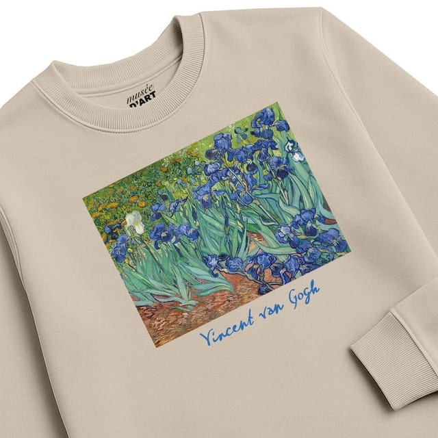 Musee DArt Musee D'Art Men's Vincent Van Gogh - Irises Sweatshirt in Ecru - 3