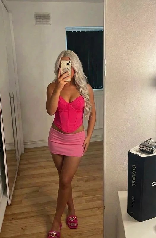 New Look Pink Corset Top - 1