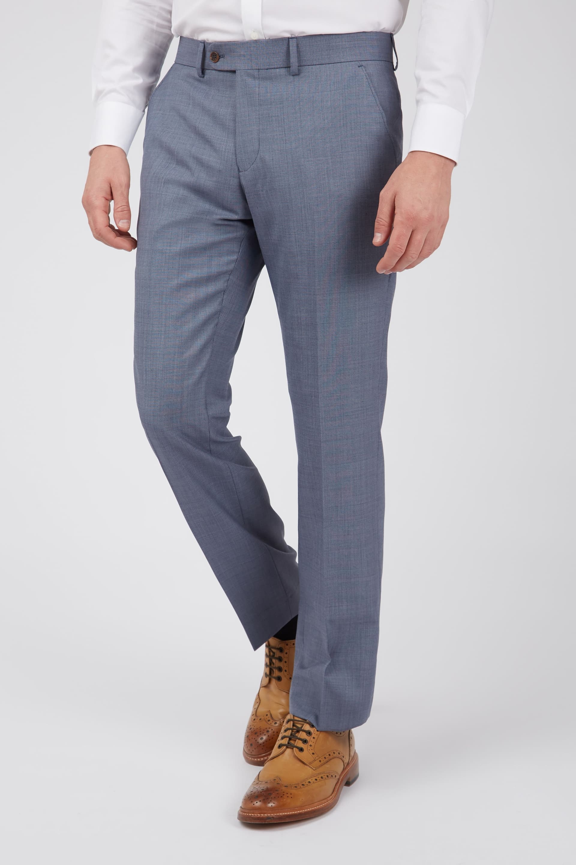 Scott Scott Blue Regular Fit Men's Trousers