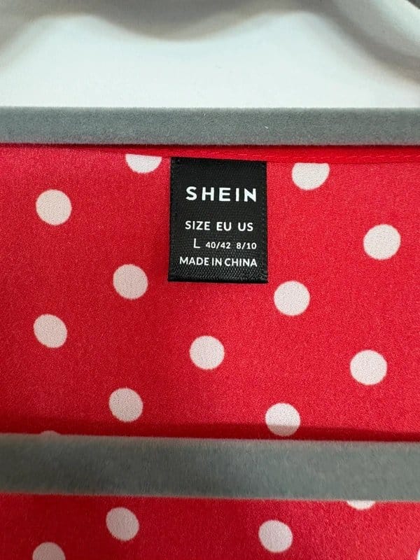SHEIN Vintage Polka Dot Dress with Short Bubble Sleeves