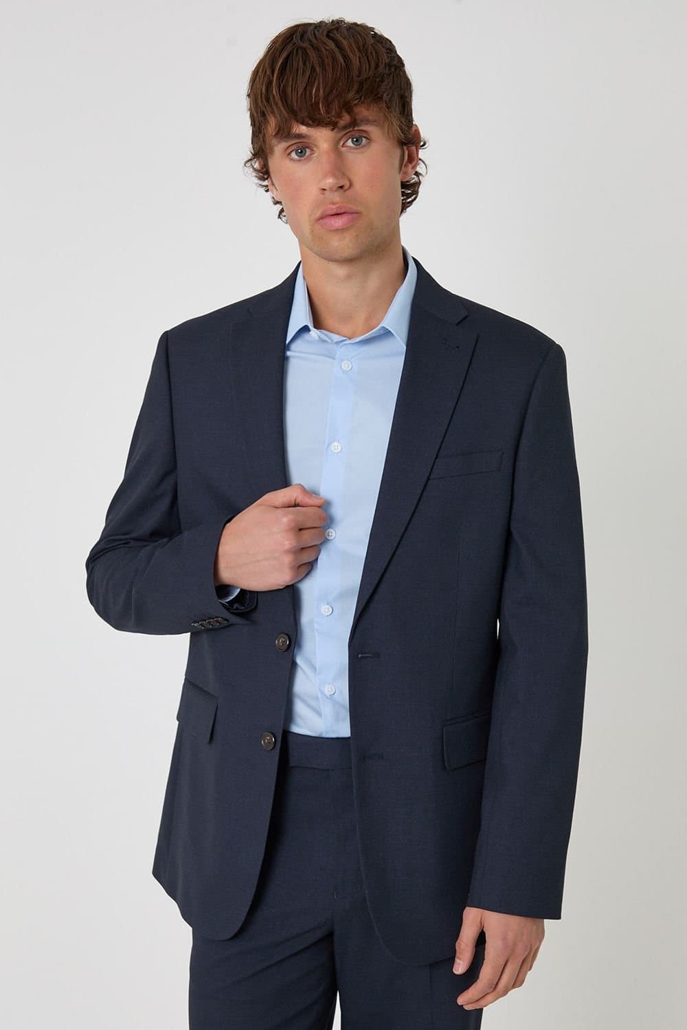 Threadbare Threadbare Men's Regular Fit Single Breasted Blazer in Navy