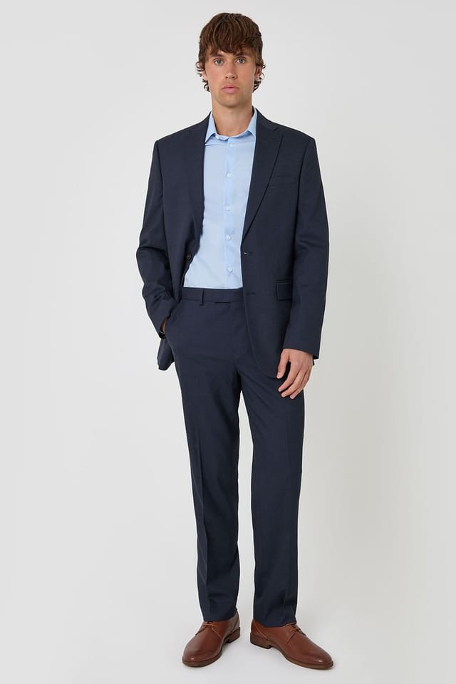 Threadbare Threadbare Men's Regular Fit Single Breasted Blazer in Navy - 3