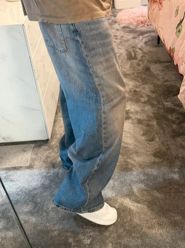 Zara BNWT Zara Extremely Baggy Wide Leg Jeans W30 30” Leg Dirty Wash Y2K