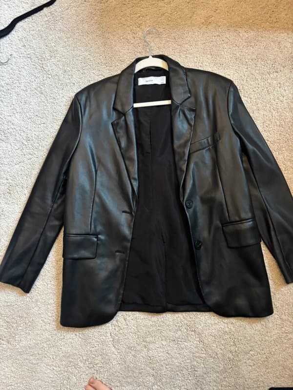 Bershka Leather blazer