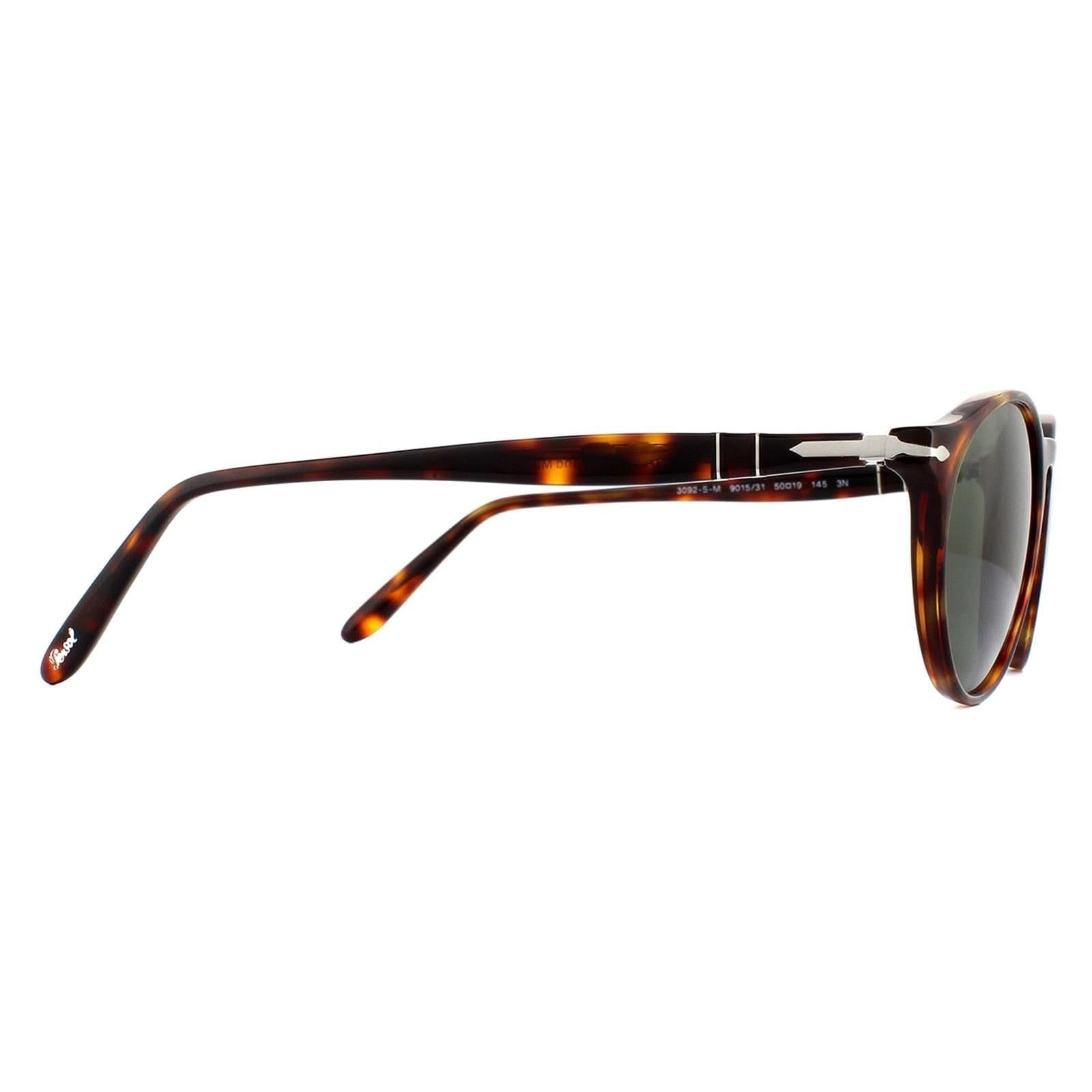 Persol Persol Men's Round Havana Green Sunglasses in Brown - 4
