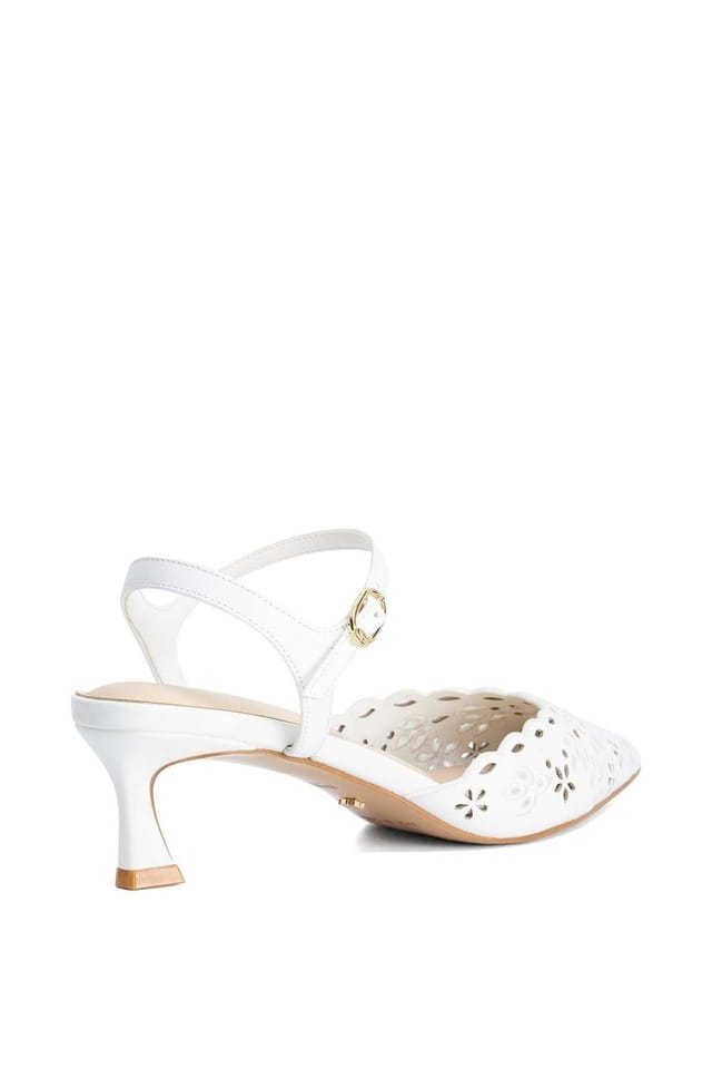 Dune London Dune London Women's 'Convincing' Leather Court Shoes in White - 3