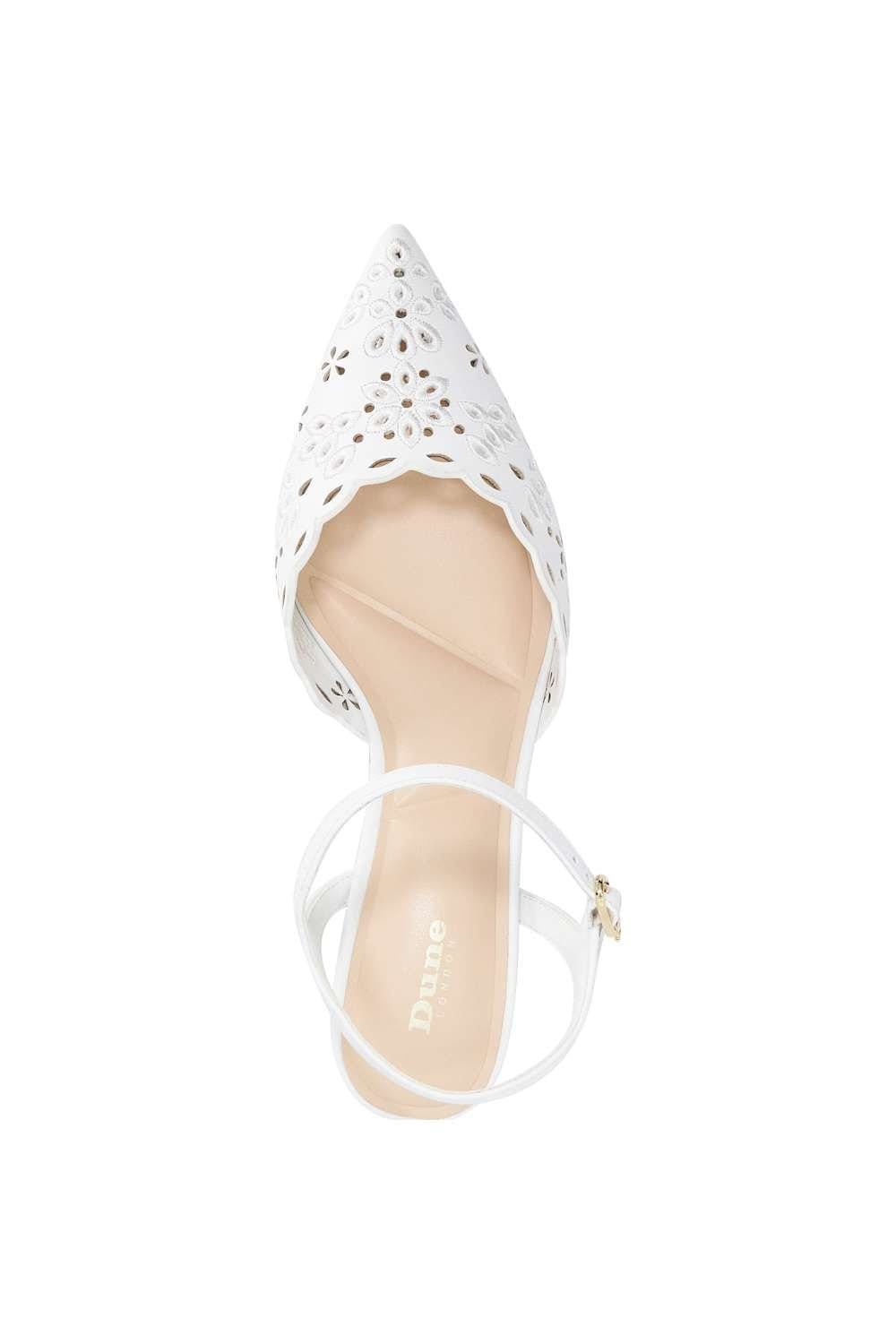 Dune London Dune London Women's 'Convincing' Leather Court Shoes in White - 4