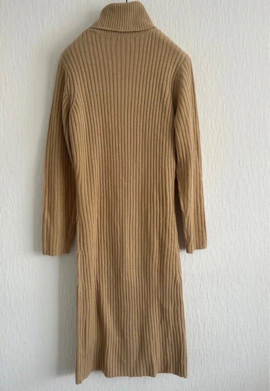 The Unbranded Brand Midi camel beige winter knitted jumper size 12/14