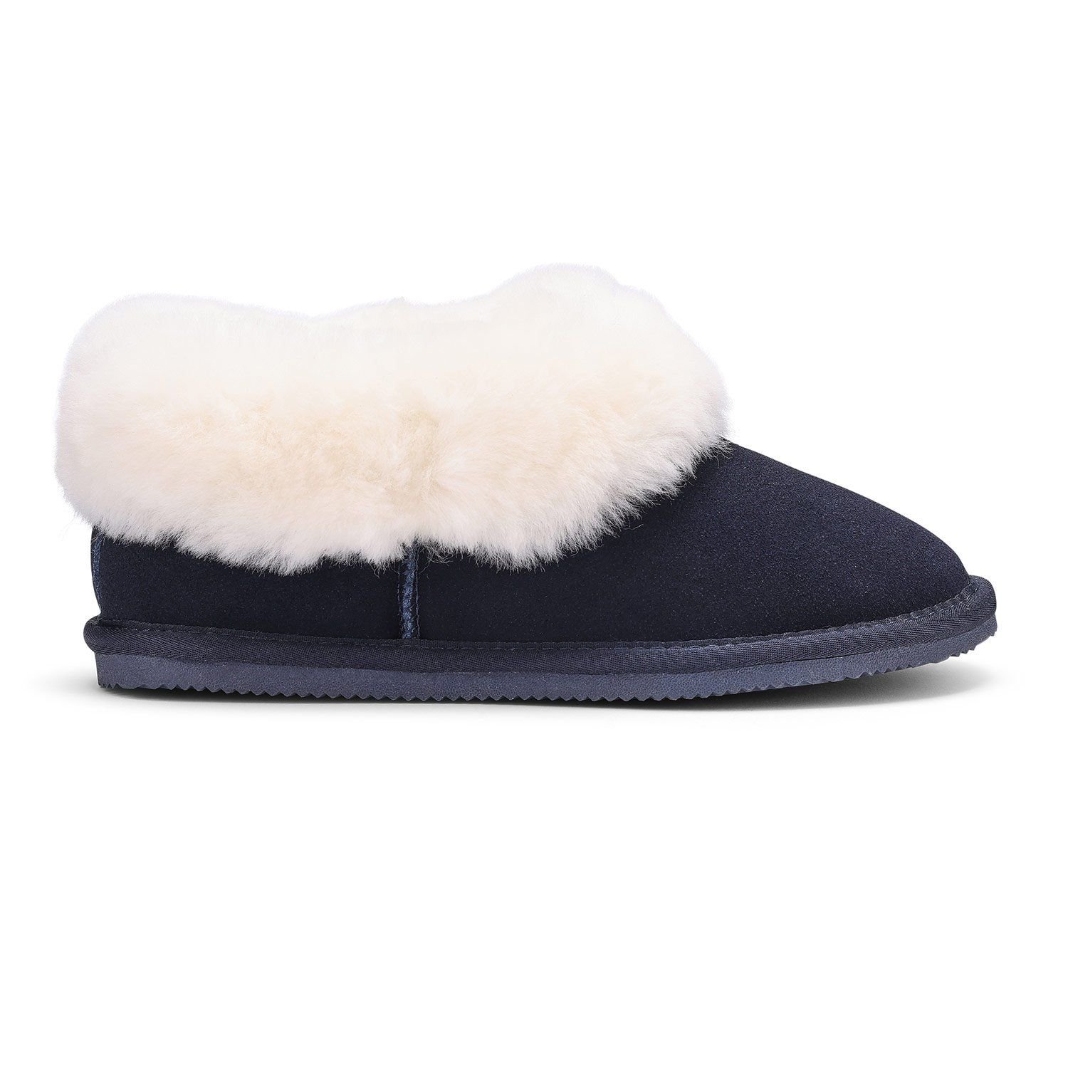 Hotter Hotter Women's 'Hug' Sheepskin Slippers in Dark Navy - 4