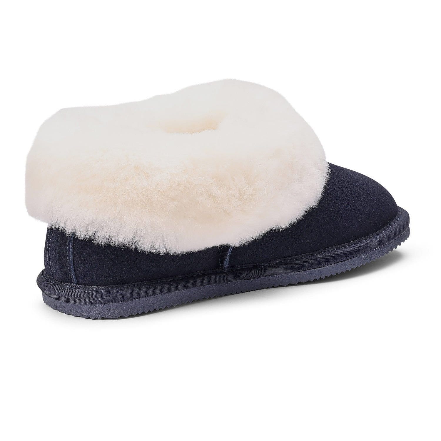 Hotter Hotter Women's 'Hug' Sheepskin Slippers in Dark Navy - 4