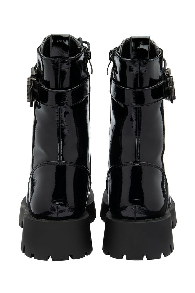 Ravel Ravel Women's Black Patent 'Bilston' Zip-Up Ankle Boots - 3