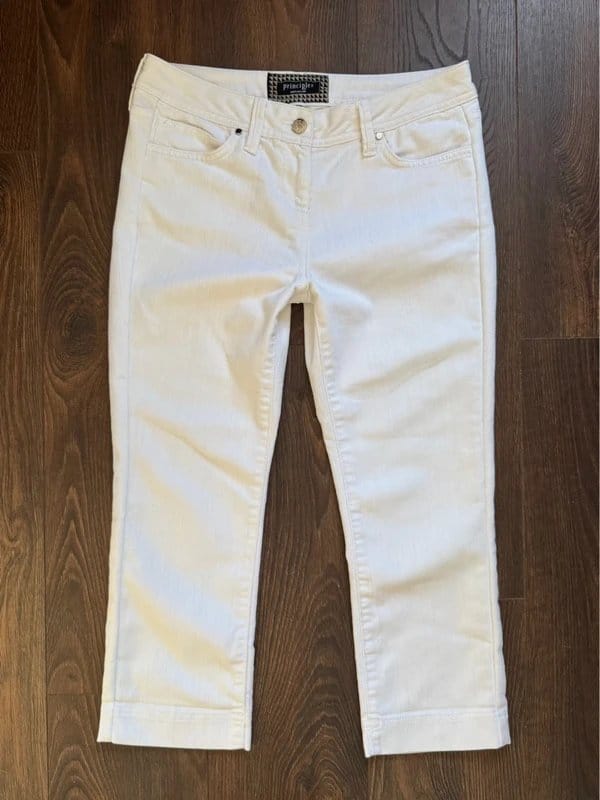 Principles Y2K Principles low rise white cropped denim capris - w30” - 1