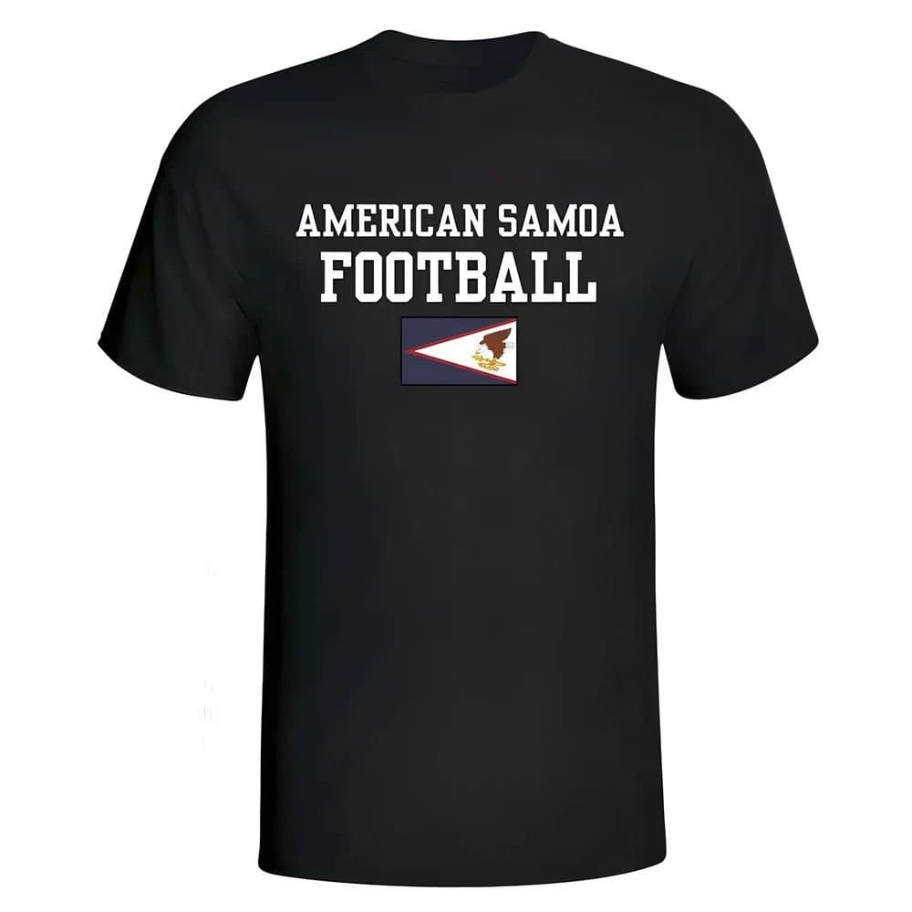 American Samoa American Samoa Men's Football T-Shirt in Black