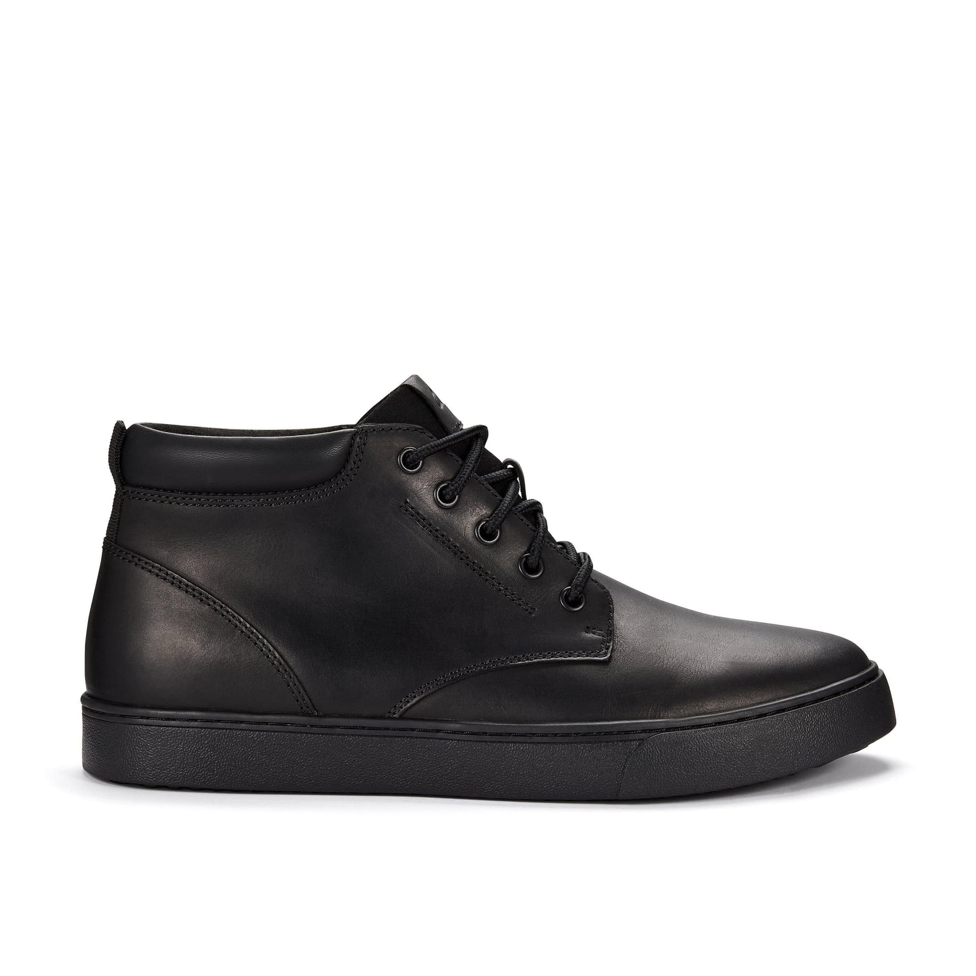 Clarks Clarks Men's Lockton Mid Black Leather Ankle Boots, Chukka Boots, Lace Up