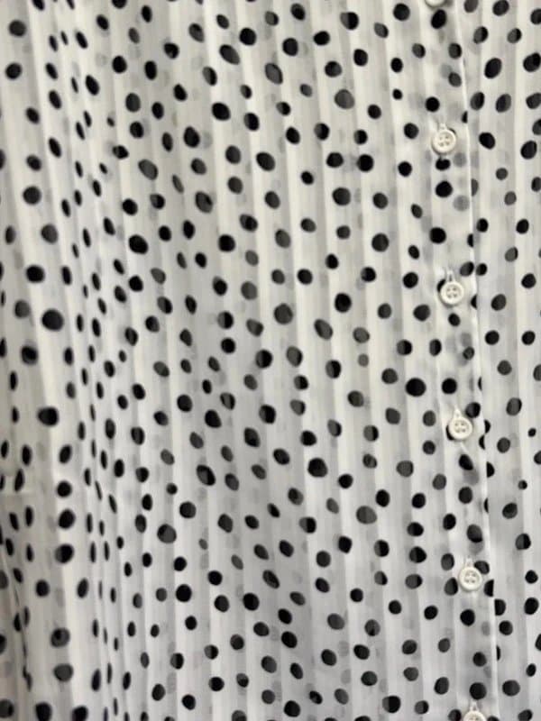 Topshop Topshop black white polka dot long sleeve shirt blouse top chiffon uk12