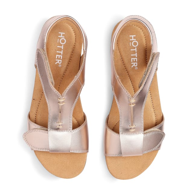 Hotter Hotter Women's Wide Fit 'Rysy' Sandals in Metallic Gold - 3