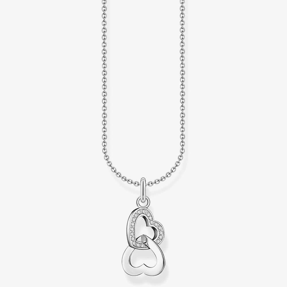 Thomas Sabo THOMAS SABO Women's Silver Intertwined Heart Necklace KE2267-051-14-L45V