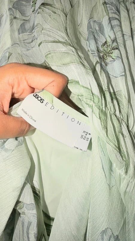 ASOS ASOS green chiffon maxi dress