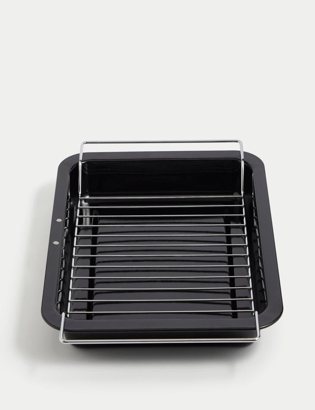 Marks & Spencer M&S Vitreous Enamel 35cm Roast & Rack Silver