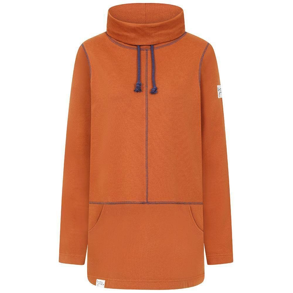 Lazy Jacks Lazy Jacks Women's High-Neck Sweatshirt in Pale Orange - 1