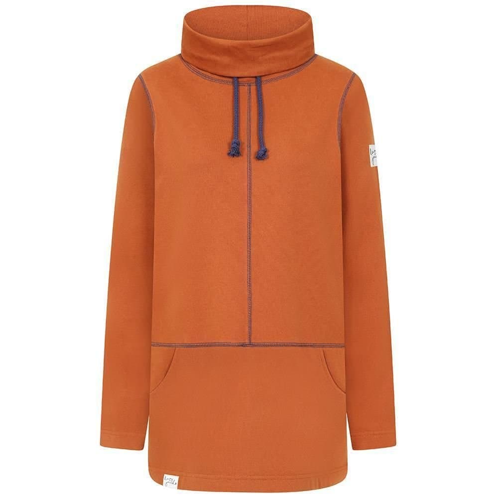 Lazy Jacks Lazy Jacks Women's High-Neck Sweatshirt in Pale Orange
