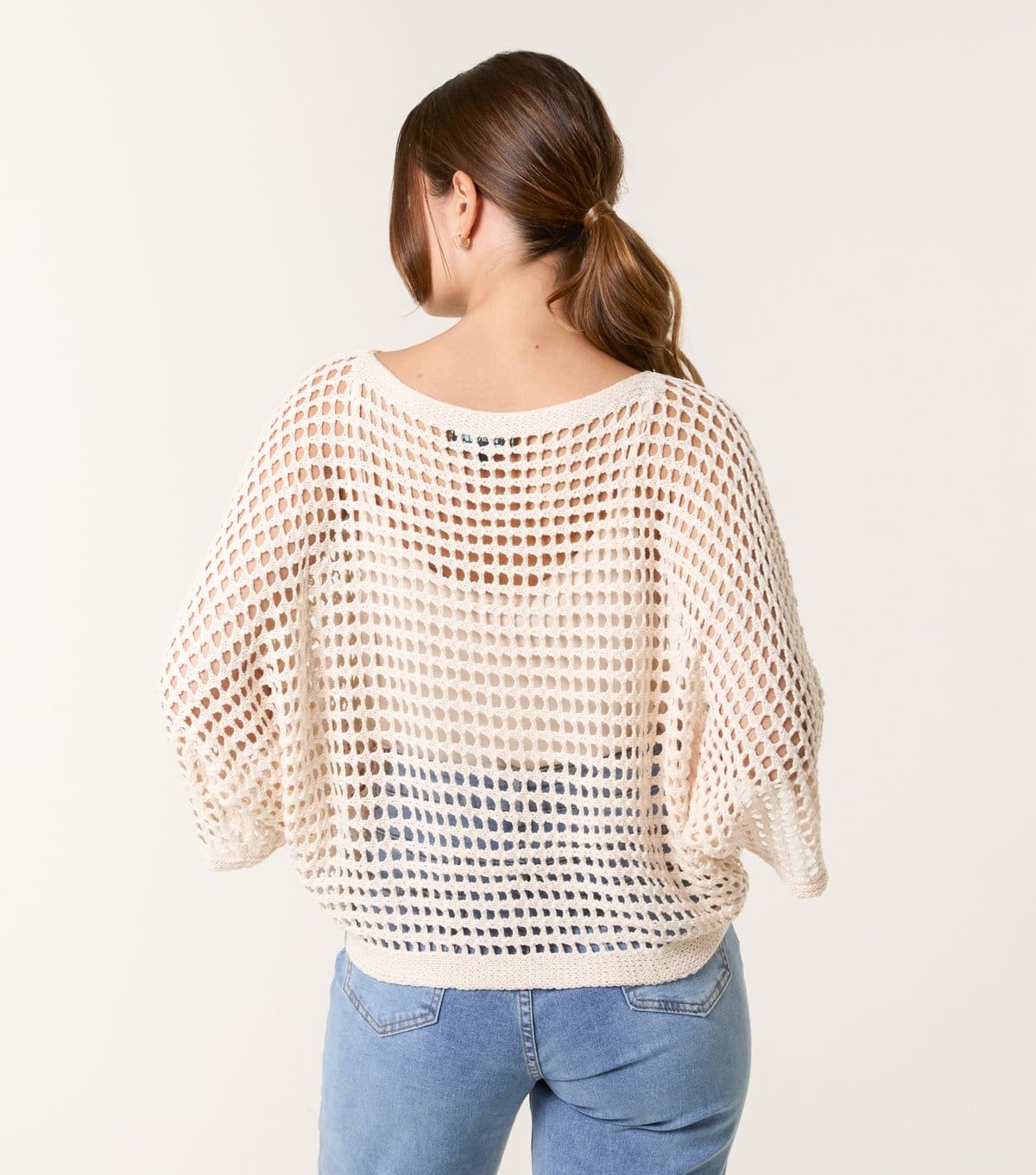 Blue Vanilla Women's Stone Open Knit Top Blue Vanilla New Look - 4