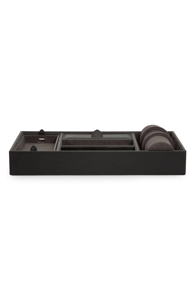 Wolf WOLF Men's Blake Valet Tray With Cuff in Dark Grey - 1