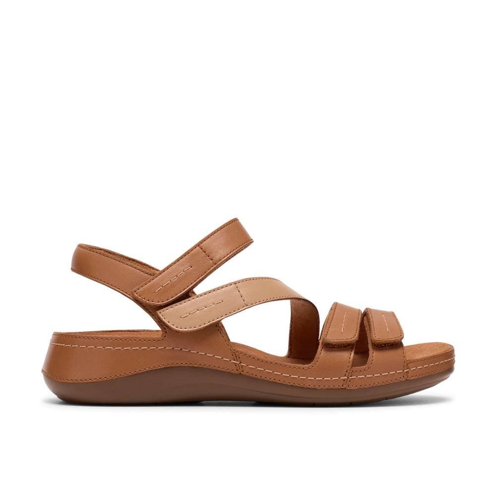 Clarks Clarks Women's Cecily Mix Beige Combination Flat Sandals