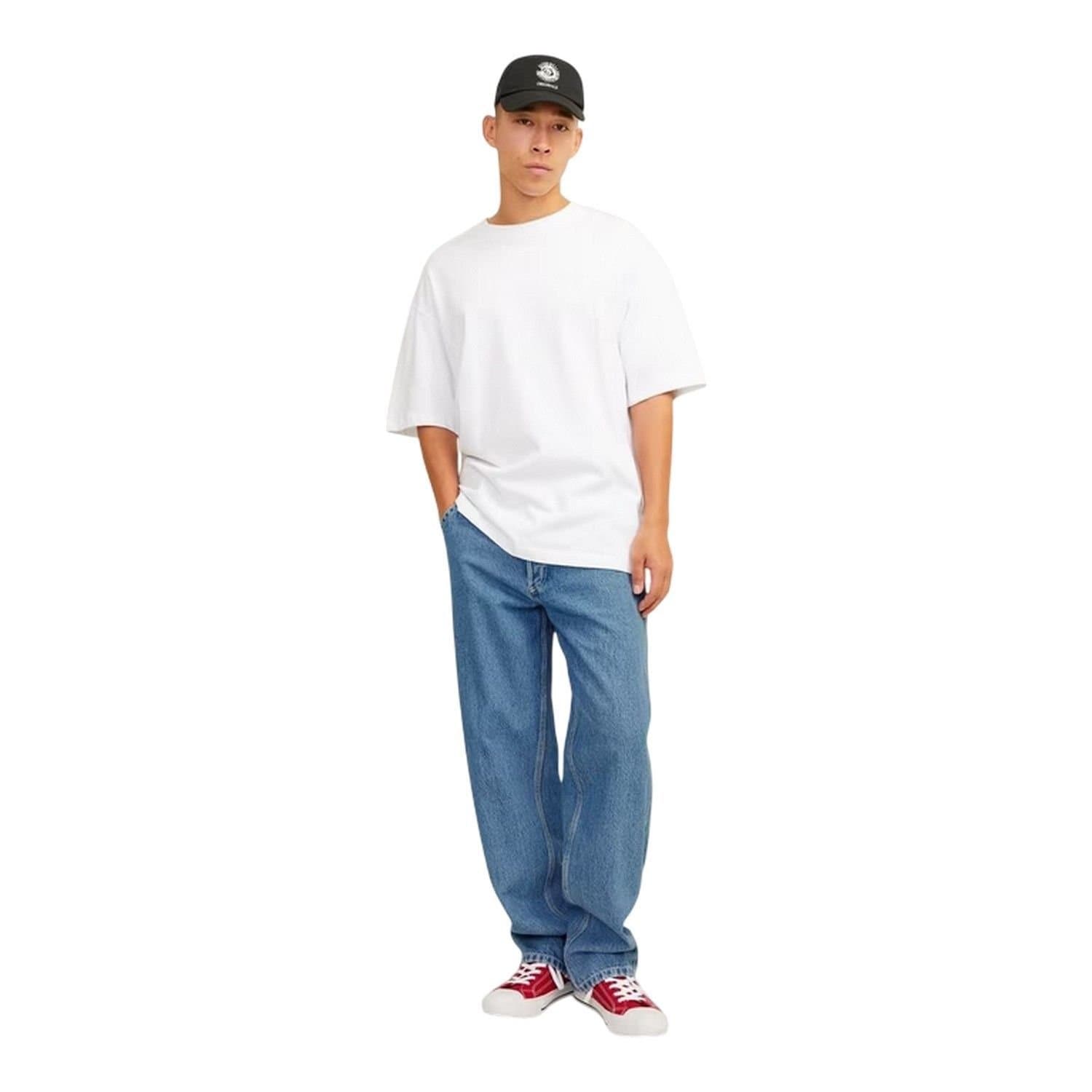jack & jones Jack & Jones Men's Eddie Worker Relaxed Fit Jeans in Bright Blue