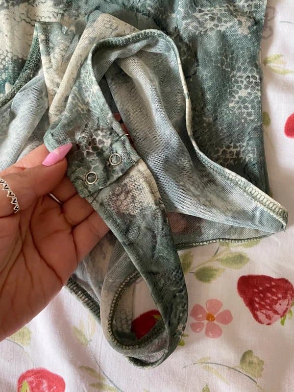 Bershka camo mesh bodysuit