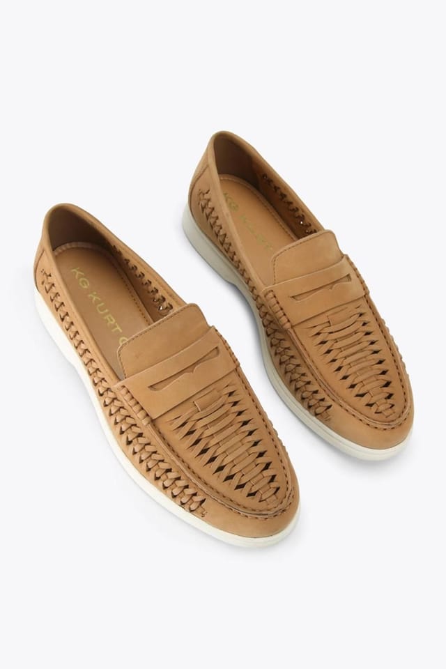 KG Kurt Geiger KG Kurt Geiger Men's 'Sully Weave' Nubuck Shoes in Tan - 2