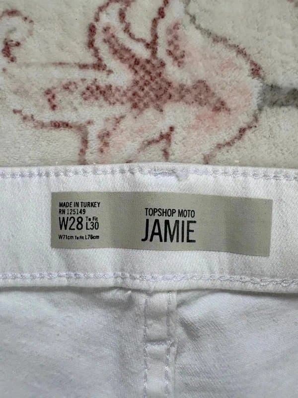 Topshop NWOT$90 ASOS Topshop sz W28xL30 Jamie Moto High Waisted Skinny Jeans in White