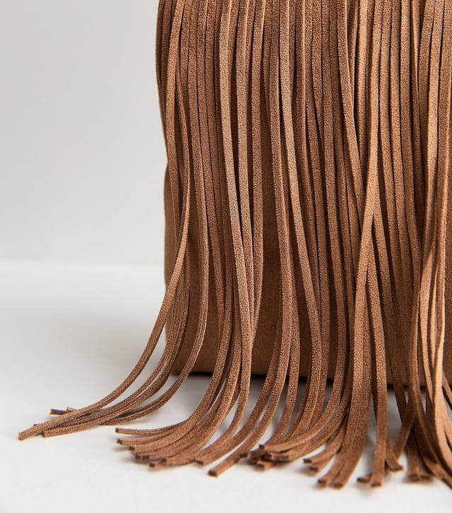 New Look Tan Faux Suede Fringed Chain Shoulder Bag New Look - 3
