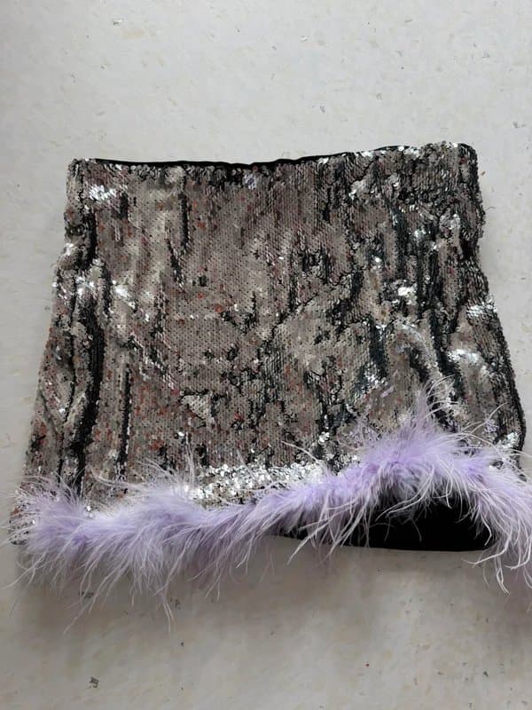 Bershka Festival disco sequin mini skirt