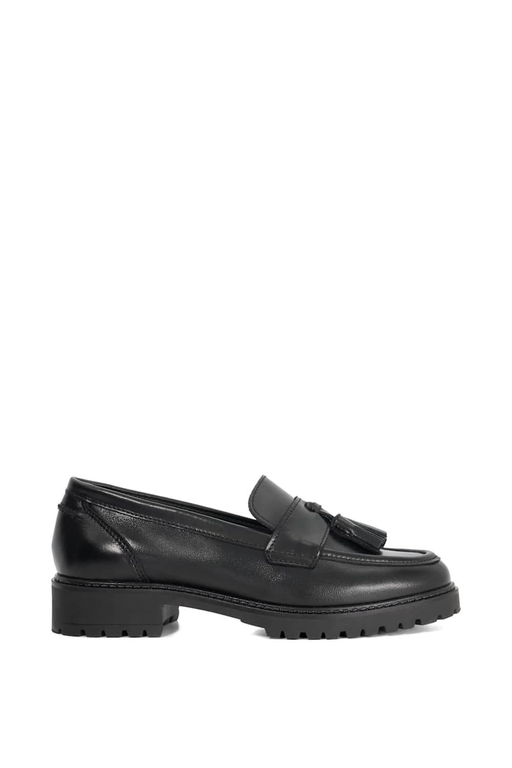 Dune London Dune London Women's Wide Fit 'Gracelyn' Leather Loafers in Black