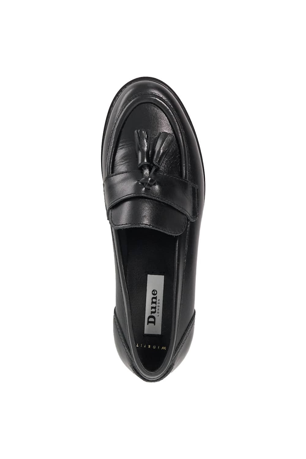 Dune London Dune London Women's Wide Fit 'Gracelyn' Leather Loafers in Black - 4