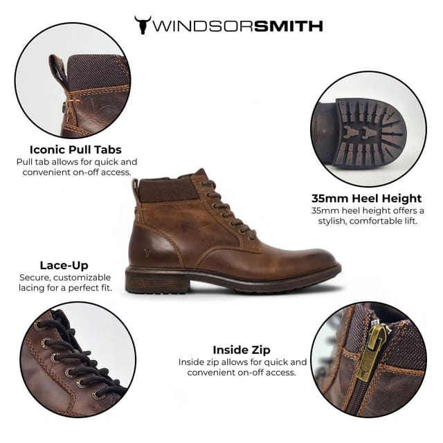 Windsor Smith Windsor Smith Men's Leather Casual Chelsea Boots - Beau in Brown - 2