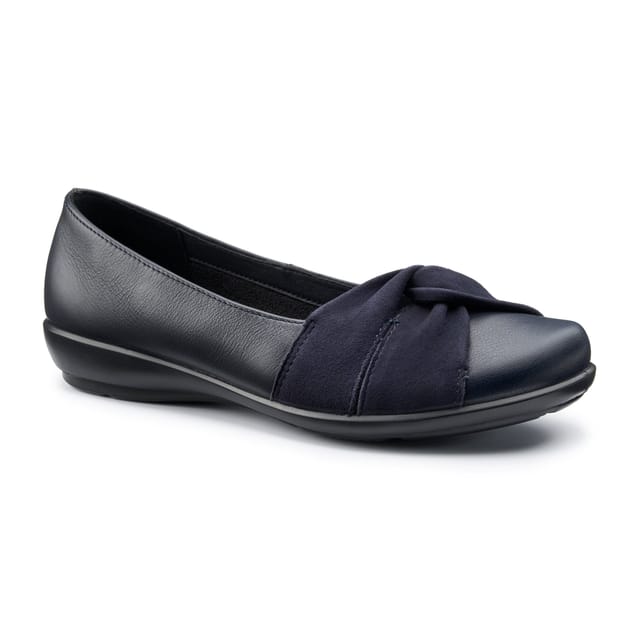Hotter Hotter Women's Wide Fit 'Lark' Ballerinas in Navy - 2
