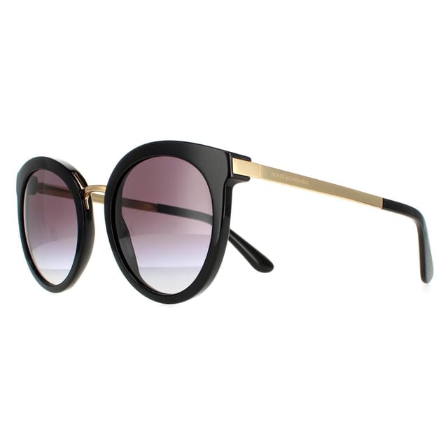 Dolce & Gabbana Dolce & Gabbana Women's Round Black Grey Gradient Sunglasses - 2