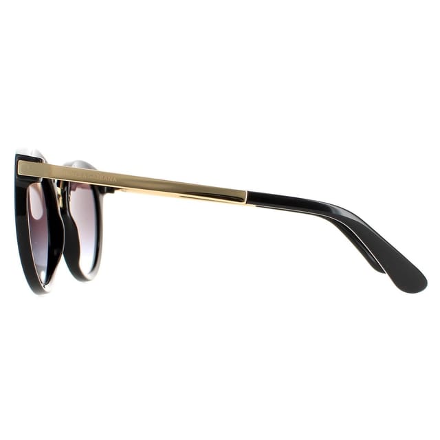 Dolce & Gabbana Dolce & Gabbana Women's Round Black Grey Gradient Sunglasses - 3