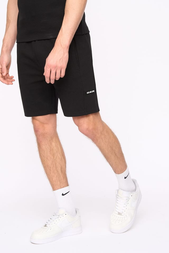 Duck&Cover Duck&Cover Men's Topfield Comfortable Textured Everyday Shorts in Black - 3