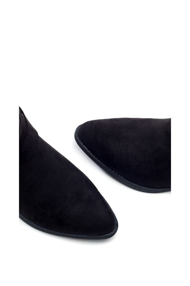 b.soleful b.soleful Women's 'Gillian' Alcantara Heeled Boots in Black - 3