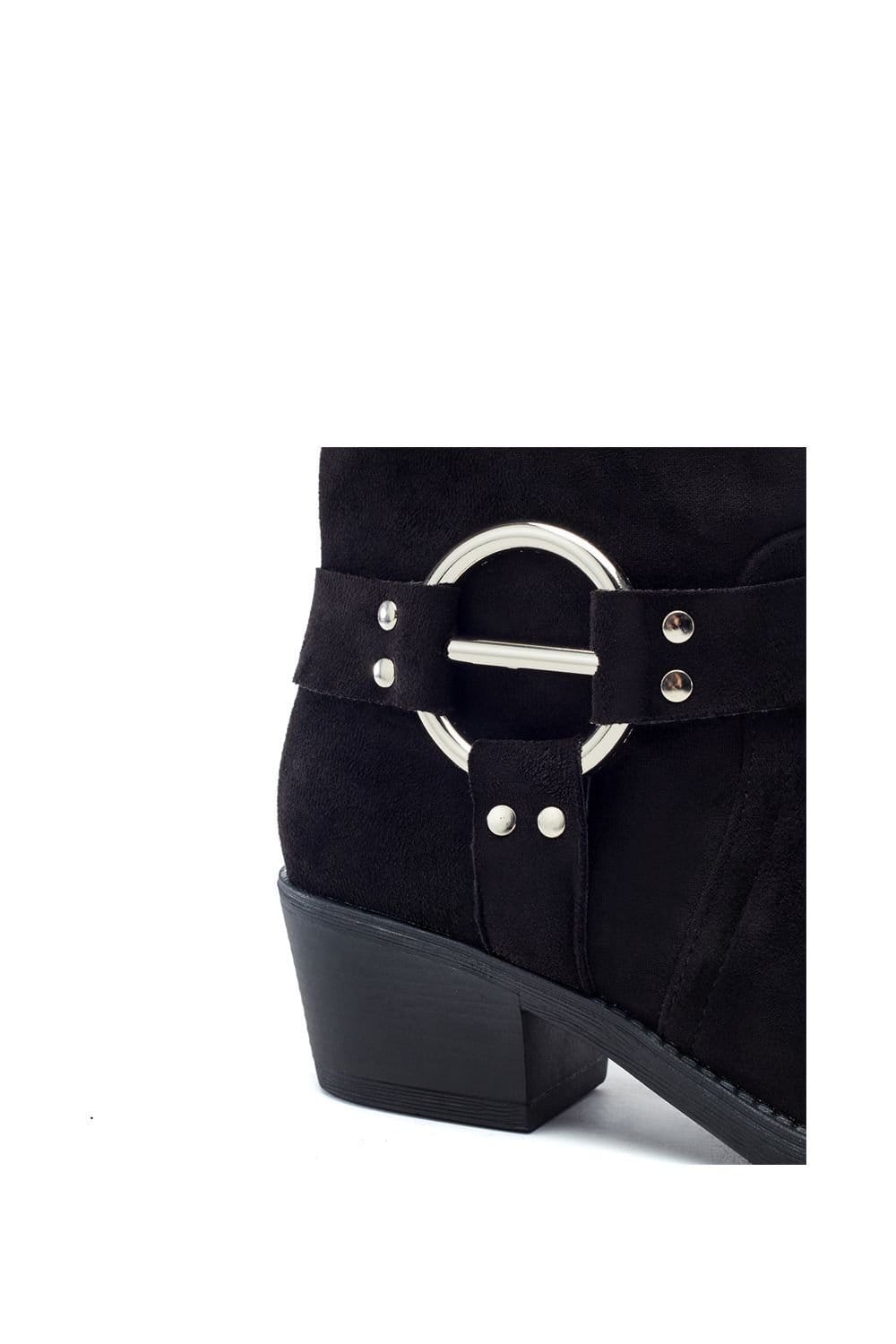 b.soleful b.soleful Women's 'Gillian' Alcantara Heeled Boots in Black - 4