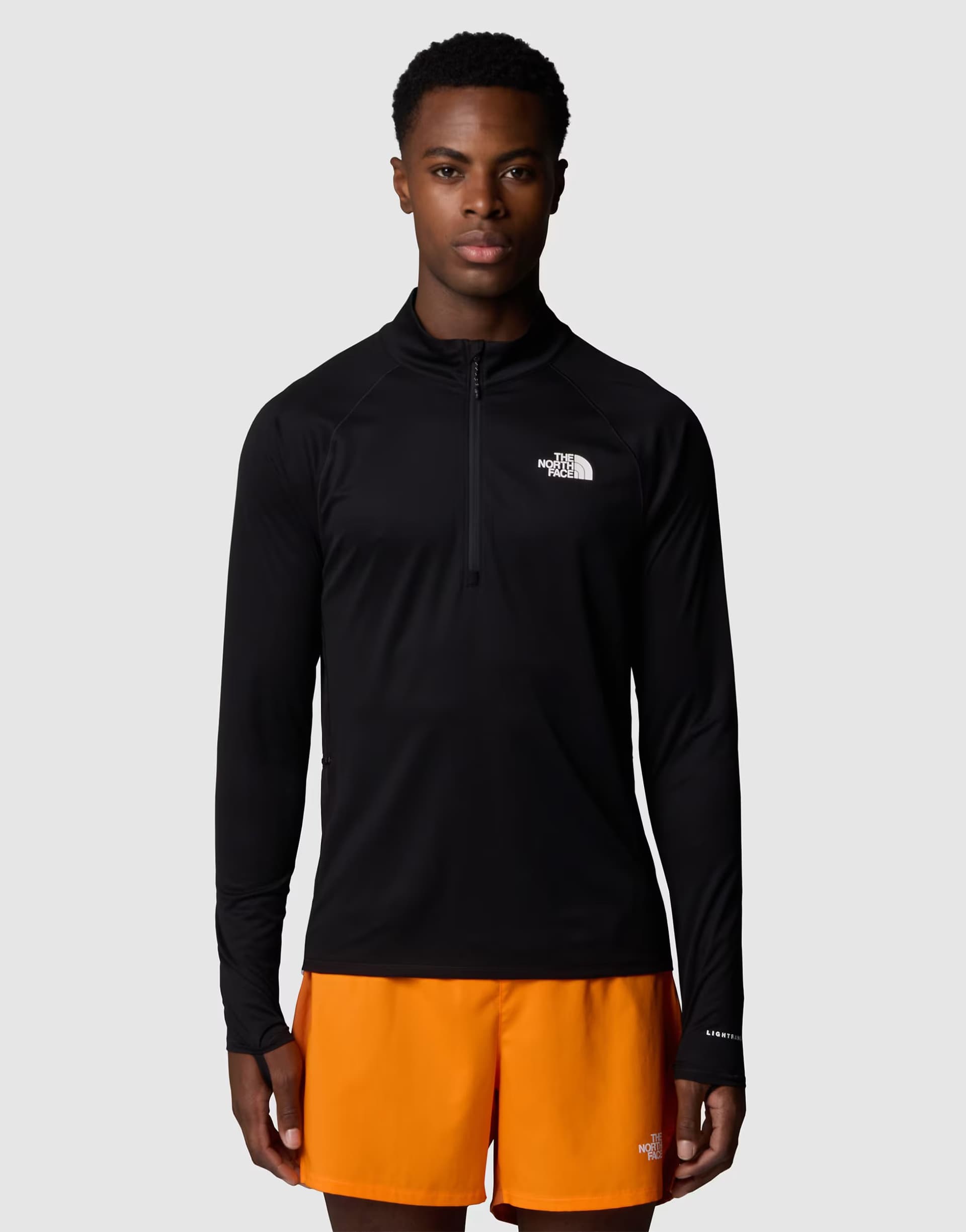 ASOS The North Face Sunriser 1/4 zip long-sleeve top in tnf black