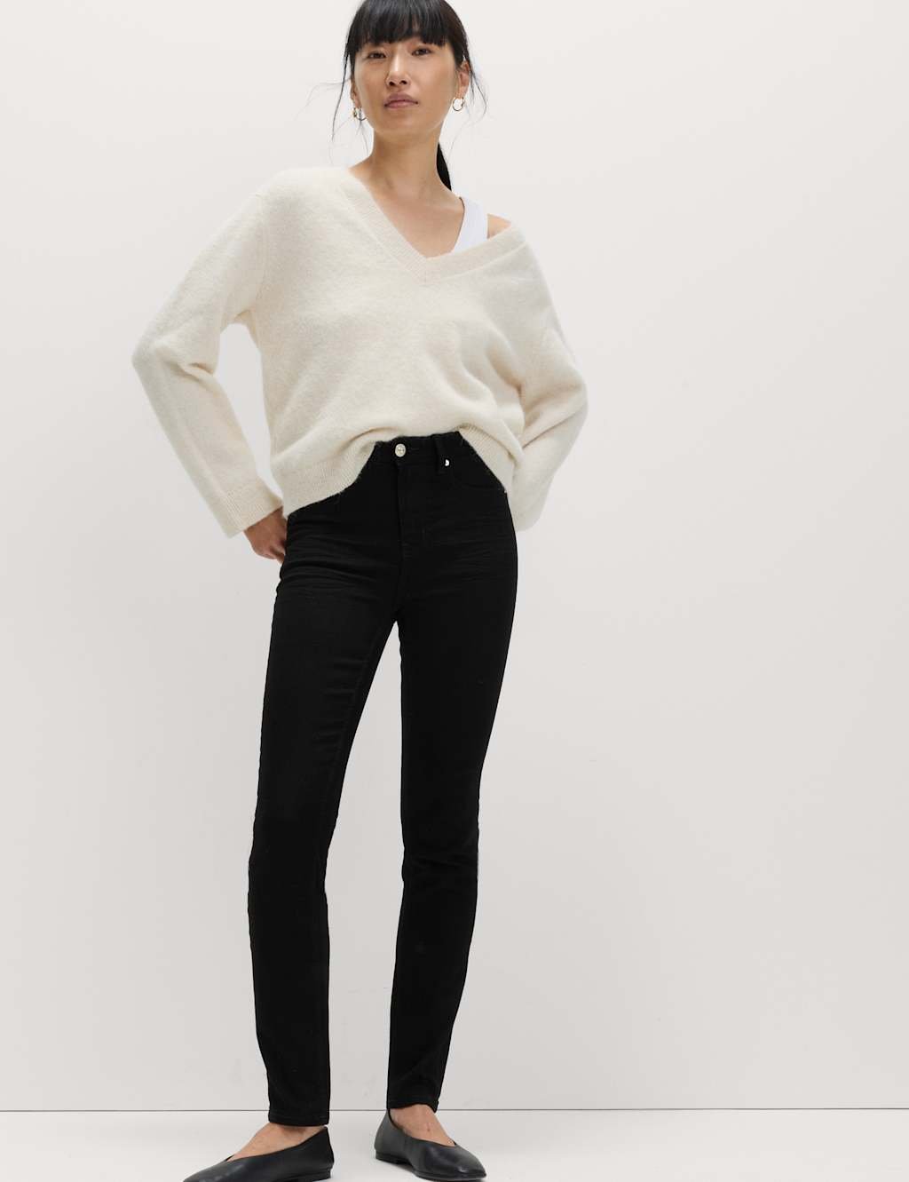 Marks & Spencer M&S Lily Slim Fit Jeans Black Mix - 4