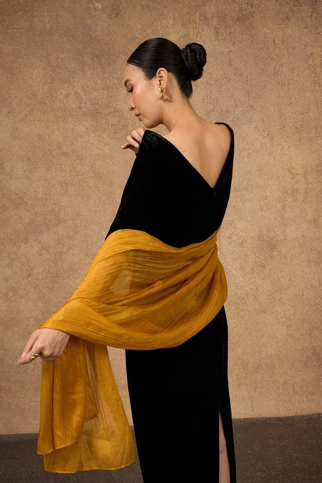 Silk and Bears Silk and Bears Women's Gold Mulberry Silk Scarf - Hand-Dyed Sheer Shawl- Lightweight Wrap - 3